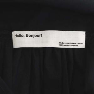 L'Appartement 21AW Vneck Gather Onepiece ワンピース ロング 長袖 Vネック Aラインスリーブ 黒 ブラック