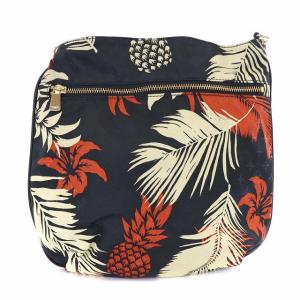 russet ショルダーバッグ ナイロン 総柄 赤 レッド 紺 ネイビー 白 アイボリー