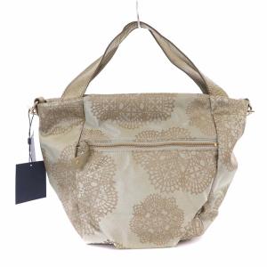 russet ハンドバッグ ショルダーバッグ 総柄 2WAY 茶 ブラウン 黄緑 グリーン