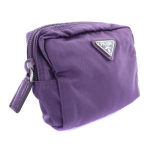 PRADA 化粧ポーチ ミニ ロゴ 紫 パープル