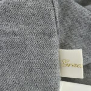 Grace Class 20AW アシメフリルニットトップ セーター 長袖 切替36 グレー オフホワイト