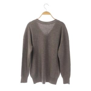 Deuxieme Classe refined v ニット セーター プルオーバー 長袖 Vネック ウール グレー