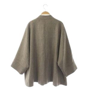 IENA 20AW ウールモヘア ショートポンチョコート アウター ミドル丈 総裏地 36 ライトベージュ