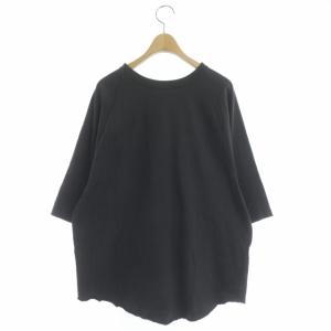 AMERICANA カットソー Tシャツ 半袖 オーバーサイズ ロゴ プリント クルーネック ダークグレー