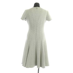 EPOCA ワンピース ロング 半袖 ウール ステッチ 40 オフホワイト