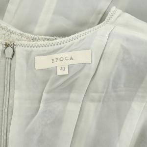 EPOCA ワンピース ロング 半袖 ウール ステッチ 40 オフホワイト
