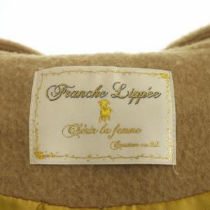 franche lippée でっかいリボン コート アウター ラウンドカラー ミドル丈 M 茶 ブラウン