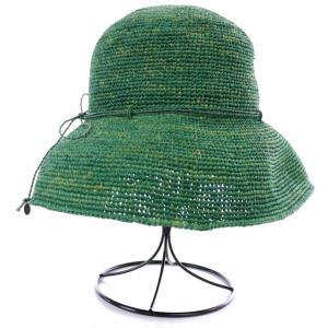 SYBILLA ラフィアハット 帽子 緑 グリーン