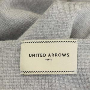 UNITED ARROWS ニット シルク混 カットソー 長袖 プルオーバー ボートネック グレー
