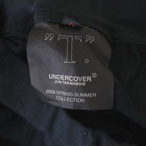 UNDERCOVER 06SS T期 プリントワンピース カットソー 長袖 ワイド ストレ ブラック 6S54-OP6