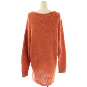 UNDERCOVER モヘヤ混ニット セーター 長袖 チュニック丈 プルオーバー 2 オレンジ UCT4909-2