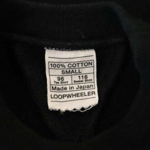 LOOPWHEELER クルーネックスウェットプルオーバー トレーナー 長袖 S 黒 ブラック