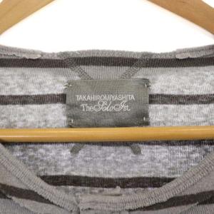 TAKAHIROMIYASHITATheSoloIst. カットソー 長袖 ボーダー グレー