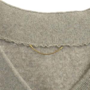 Deuxieme Classe ミドルゲージVプルオーバー ニット セーター プルオーバー 長袖 ウール カシミヤ混 グレー