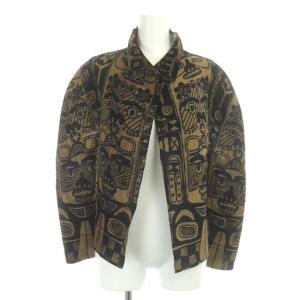 TOTEM POLE プリーツ カーディガン 長袖 キャメル 黒