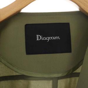 Diagram GRACE CONTINENTAL ノーカラーアーミージャケット ミリタリー 36 カーキ 緑 グリーン