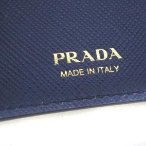 PRADA SAFFIANO LETTER コンパクトウォレット ブルー