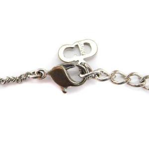 Christian Dior ブレスレット ロゴ ストーン シルバー色