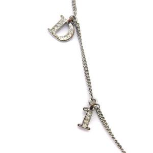 Christian Dior ブレスレット ロゴ ストーン シルバー色