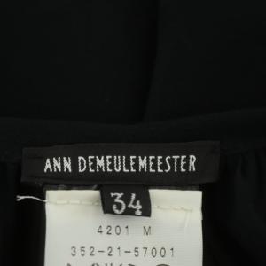 ANN DEMEULEMEESTER シルク シフォンレイヤー キャミソール チュニック デザイン 34 黒 ブラック