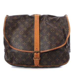 LOUIS VUITTON M42256 ヴィンテージ モノグラム ソミュール30 ショルダーバッグ 斜め掛け ブラウン 