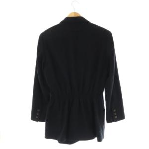 Jean Paul GAULTIER CLASSIQUE ウール チェスターコート ミドル丈 ベルトデザイン 48 黒 ブラック