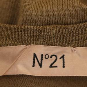 N°21 ロゴクルーネックニット セーター 長袖 プルオーバー 40 茶色 ブラウン