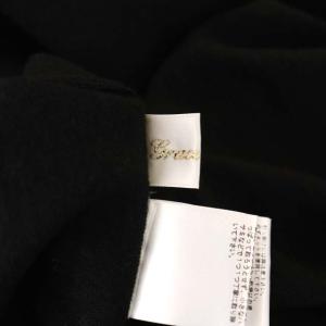 Grace Class 20AW アシメフリルニットトップ セーター 長袖 バイカラー ウール 36 アイボリー 黒 ブラック