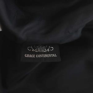 GRACE CONTINENTAL スモールフラワータイトスカート ロング 総レース バックスリット 38 ブラック マルチカラー