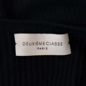 Deuxieme Classe SAMARAリブ クルーネックプルオーバーニット セーター 長袖 紺 ネイビー