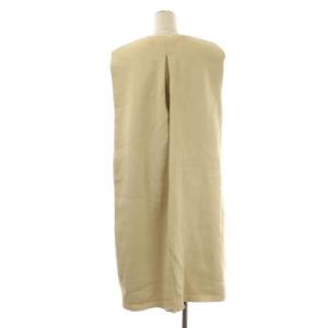 CELFORD ケープ調ニットワンピース ロング ノースリーブ 36 ベージュ