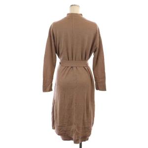 CELFORD ニットセットアップ ロングカーディガン ワンピース ミモレ丈 ロング ノースリーブ 36 モカ