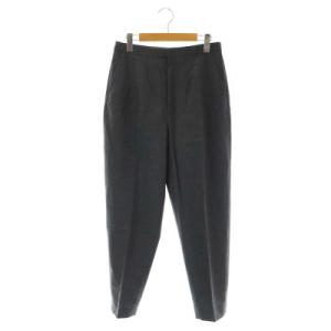 ウールタッククロップドパンツ  テーパード センタープレス 38 グレー