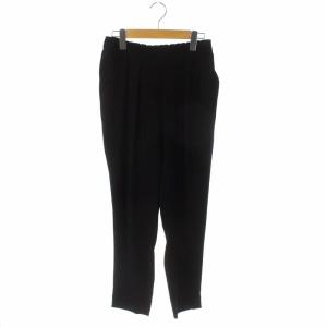 テーパードパンツ タック 38 黒 ブラック