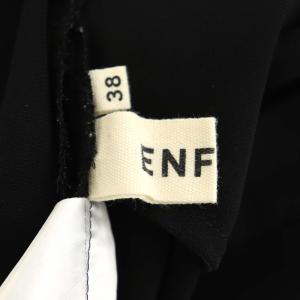 ENFOLD テーパードパンツ タック 38 黒 ブラック
