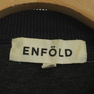 ENFOLD  クルーネックニット セーター ウール 長袖 38 チャコール