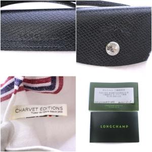 Longchamp Charvet トートバッグ ハンドバッグ ショルダーバッグ ワンショルダー キャンバス レザー XL 白 ホワイト