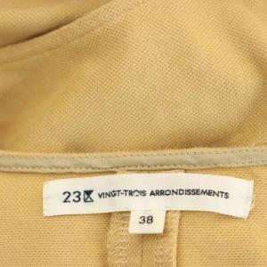 23区 21SS ファインピケジャージ ワンピース ロング ノースリーブ キーネック フレア 38 ベージュ