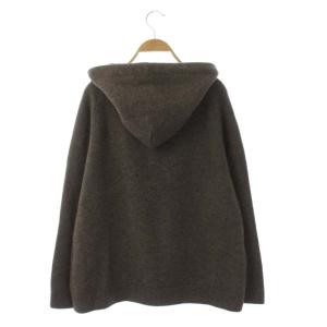 EVERYDAY I LIKE 22AW Knitted フーディー ニット パーカー プルオーバー 長袖 ブラウン