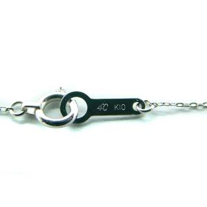 4℃ ネックレス ペンダント ドロップ しずく K10 ホワイトゴールド