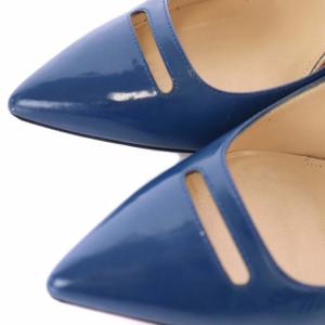 PELLICO パンプス ハイヒール ピンヒール ポインテッドトゥ エナメル 37 2/1 24.5cm 青 ブルー