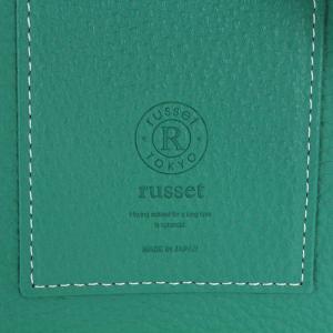 russet soeru スマホショルダーバッグ ウォレット カウレザー 緑 グリーン