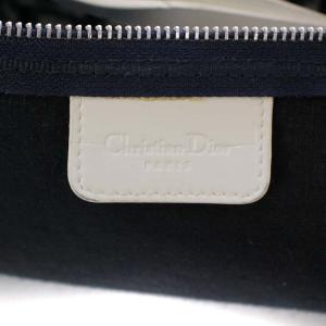 Christian Dior トロッター ポーチ メイク 化粧 総柄 ナンバリング キャンバス 紺 ネイビー HE1012