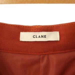 CLANE 21AW BASIC TUCK PANTS テーパードパンツ タック 0 テラコッタ