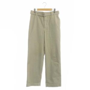 19AW BRUSHED COTTON TWILL トラウザーパンツ テーパード ボタンフライ ベルト付き 1 ベージュ