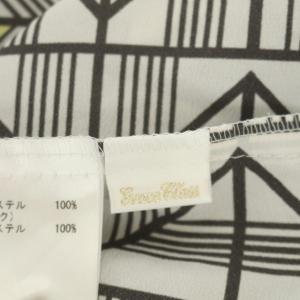 Grace Class 22AW キカコンビマキシワンピース ロング 総柄 長袖 36 ホワイト ブラック グリーン