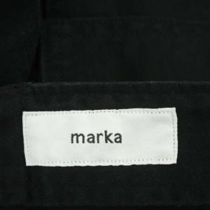marka 22AW UTILITY PANTS WIDE ベイカーパンツ ワイド ボタンフライ コットン 1 黒 ブラック M22D-11PT01C