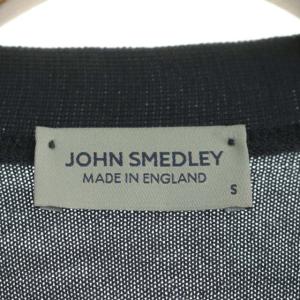 JOHN SMEDLEY ウールニット カーディガン 長袖 Vネック S ダークグレー