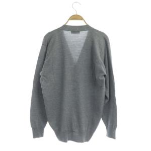 JOHN SMEDLEY ウールニット カーディガン 長袖 Vネック S グレー