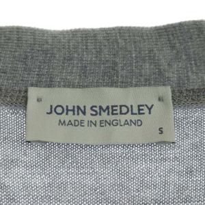 JOHN SMEDLEY ウールニット カーディガン 長袖 Vネック S グレー